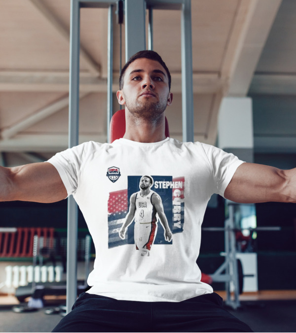 Stephen Curry USA Basketball 2024 Summer Olympics Player Cutout T-Shirt