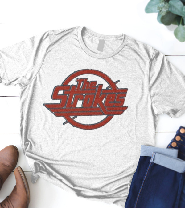 The Strokes Vintage Distressed Red Circle Magna Classic T-Shirt