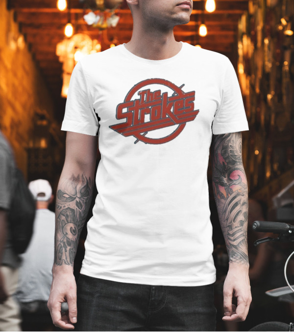 The Strokes Vintage Distressed Red Circle Magna Classic T-Shirt