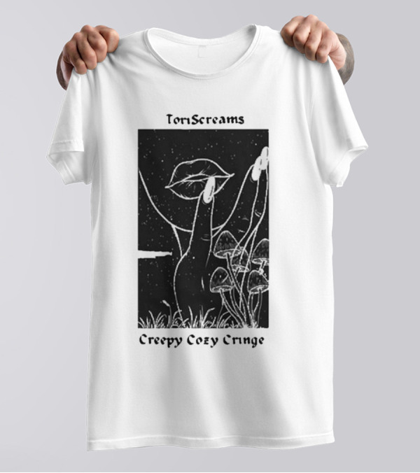 ToriScreams Creepy Cozy Cringe Lips Mushrooms Stars T-Shirt
