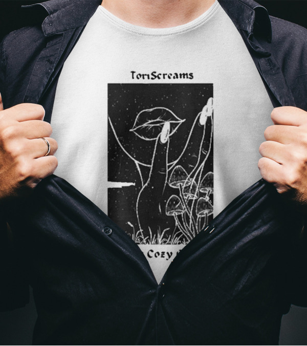 ToriScreams Creepy Cozy Cringe Lips Mushrooms Stars T-Shirt
