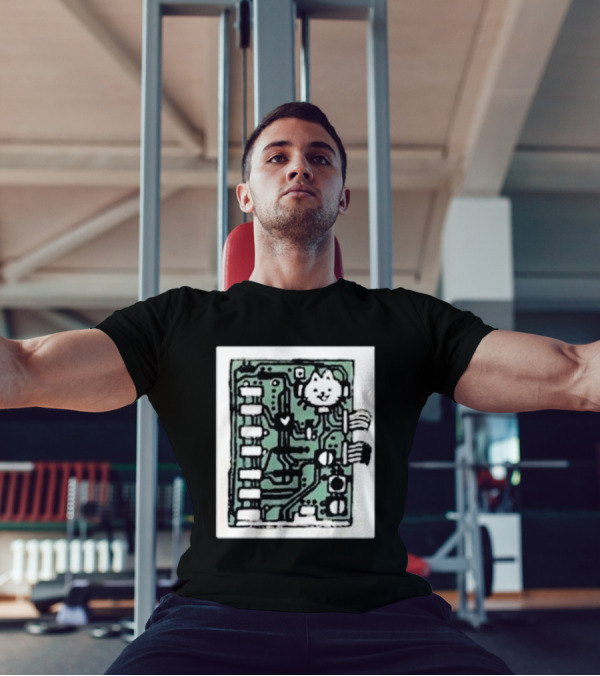 Cat Circuit Board Internals Of Electronics T-Shirt