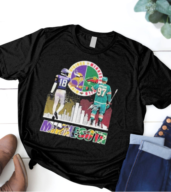 Minnesota Vikings Justin Jefferson Minnesota Wild Kirill Kaprizov Minnesota Proud T-Shirt