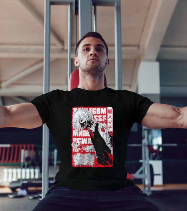 Xavleg Tokyo Ghoul Manga Style Character With Intense Red And White Graphics T-Shirt