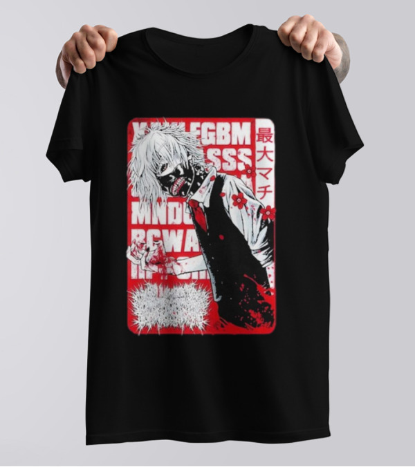 Xavleg Tokyo Ghoul Manga Style Character With Intense Red And White Graphics T-Shirt