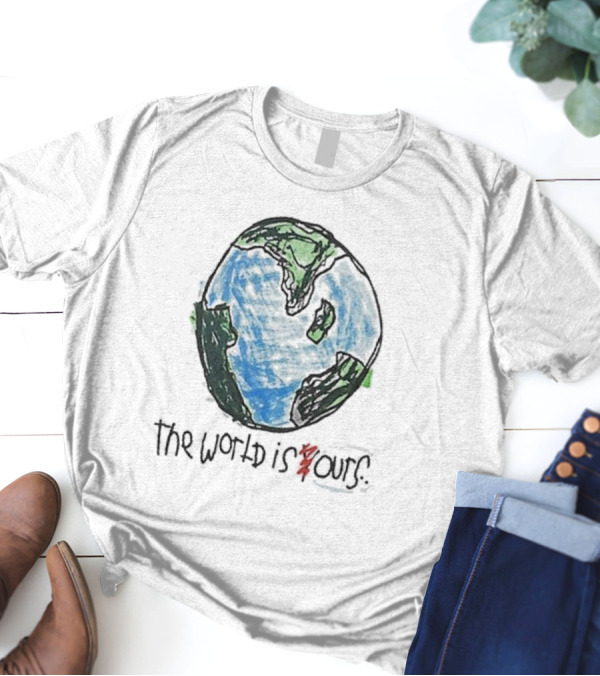 After School Special The World Is Yours Earth Drawing T-Shirt