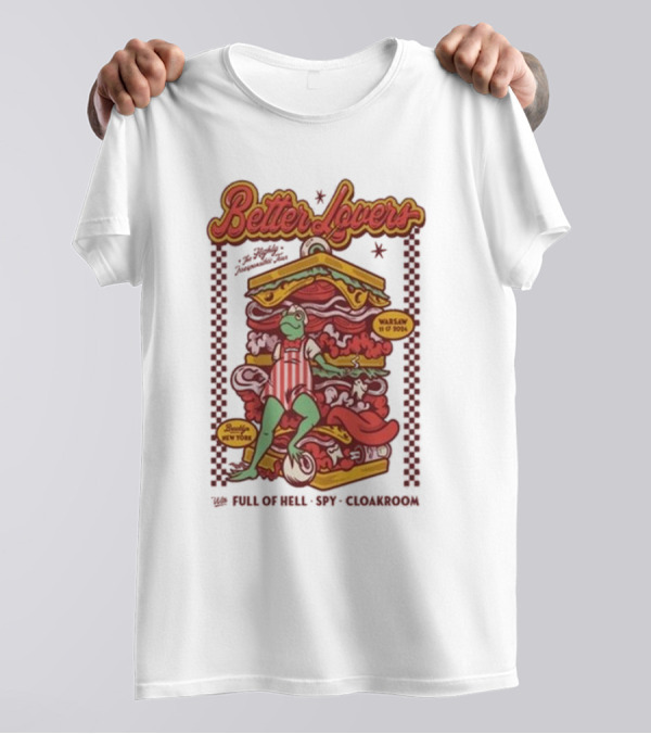 Better Lovers Brooklyn New York November 17 2024 Tour Full Of Hell Spy Cloakroom Warsaw Iconic Sandwich T-Shirt