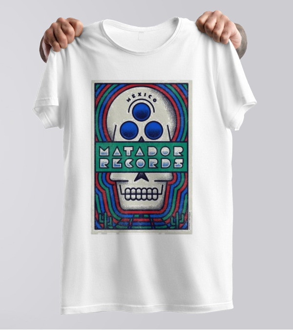 Matador Records Mexico 2024 Skull Design With Colorful Lines T-Shirt
