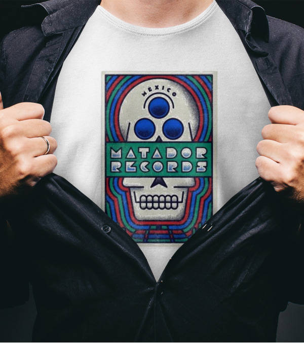 Matador Records Mexico 2024 Skull Design With Colorful Lines T-Shirt
