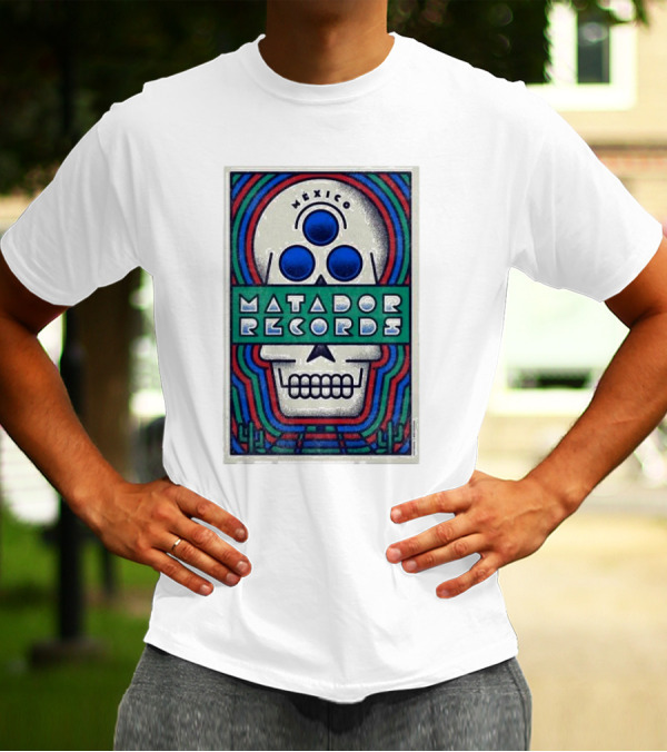 Matador Records Mexico 2024 Skull Design With Colorful Lines T-Shirt