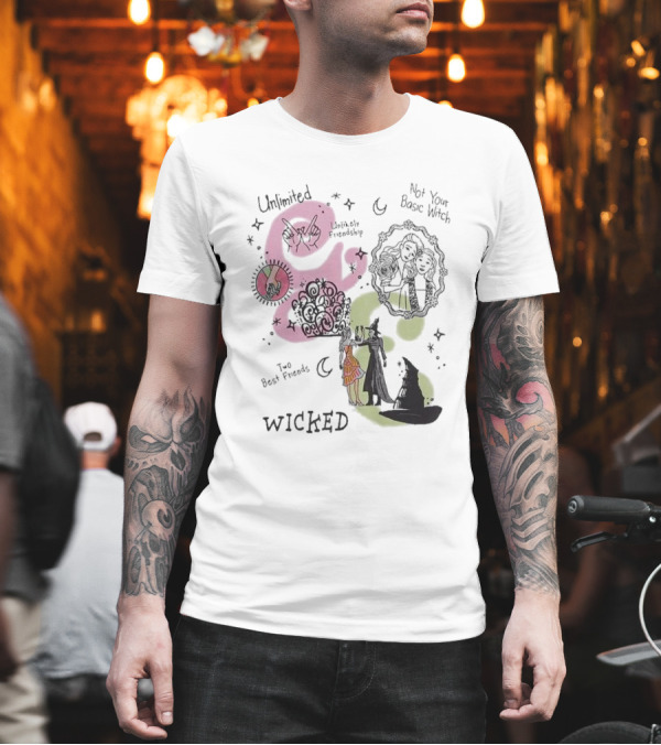 Unlimited Not Your Basic Witch Two Best Friends Wicked Unlikely Friendship T-Shirt