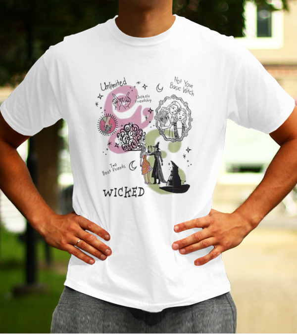 Unlimited Not Your Basic Witch Two Best Friends Wicked Unlikely Friendship T-Shirt