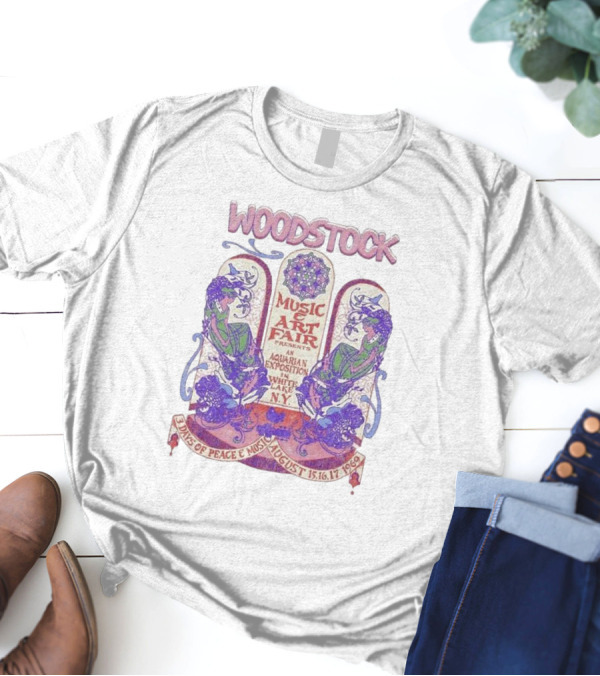 Woodstock Music And Art Fair Aquarian Exposition White Lake NY 3 Days Of Peace August 15-17 1969 T-Shirt