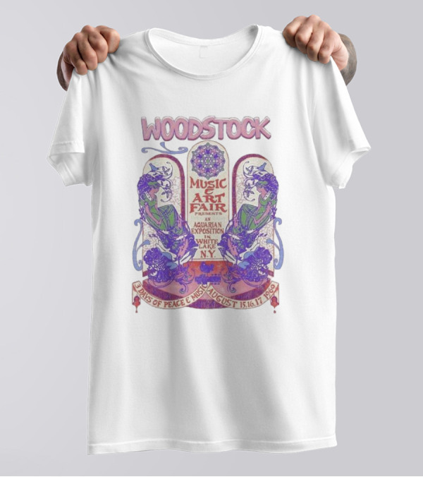 Woodstock Music And Art Fair Aquarian Exposition White Lake NY 3 Days Of Peace August 15-17 1969 T-Shirt