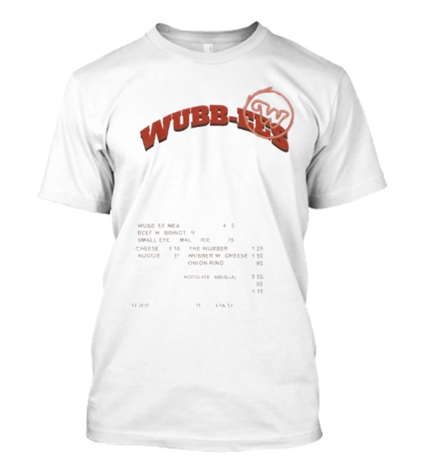 Wubb Ees Menu Wubbery Cheese Nuggie Onion Ring Condiment Craze T-Shirt