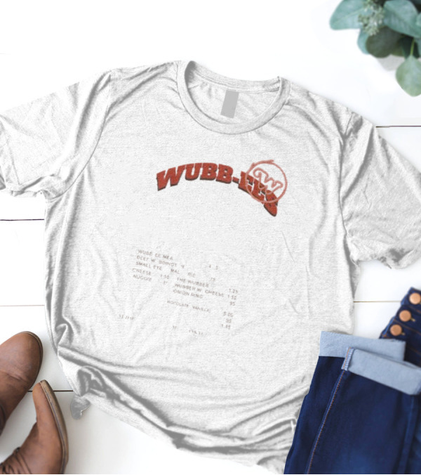 Wubb Ees Menu Wubbery Cheese Nuggie Onion Ring Condiment Craze T-Shirt