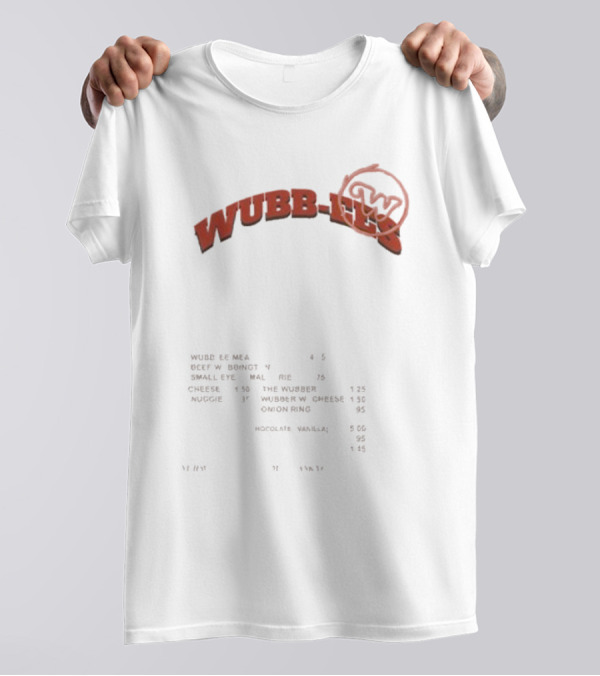Wubb Ees Menu Wubbery Cheese Nuggie Onion Ring Condiment Craze T-Shirt