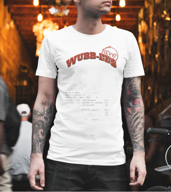 Wubb Ees Menu Wubbery Cheese Nuggie Onion Ring Condiment Craze T-Shirt
