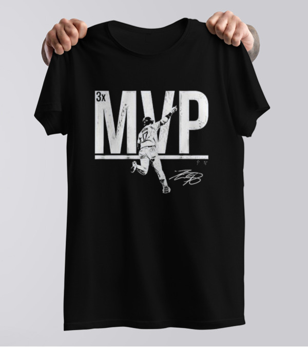 Shohei Ohtani 3x MVP 17 Signature T-Shirt