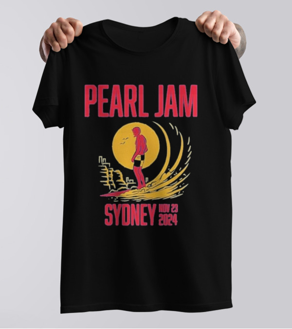 PEARL JAM Nov 23 2024 Sydney Surfer T-Shirt