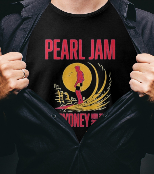 PEARL JAM Nov 23 2024 Sydney Surfer T-Shirt