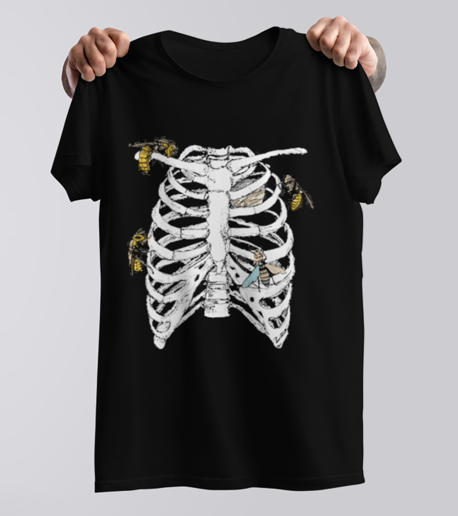 Happenstance Haven His Ribcage With Hornets Nest Inside T-Shirt