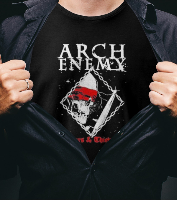 ARCH ENEMY Liars And Thieves Skull With Chain And Sword T-Shirt