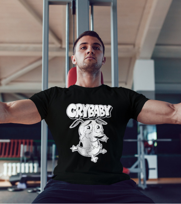 CRYBABY Cartoon Dog Character Large T-Shirt