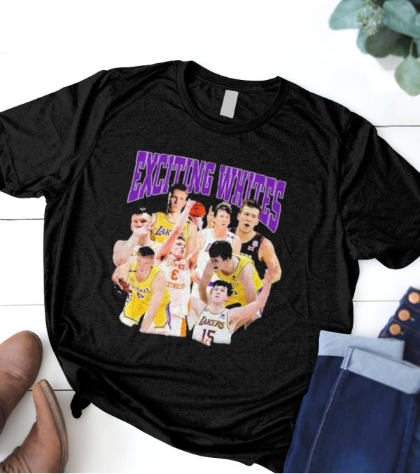 Exciting Whites Dalton Knecht Austin Reaves Lakers Basketball T-Shirt
