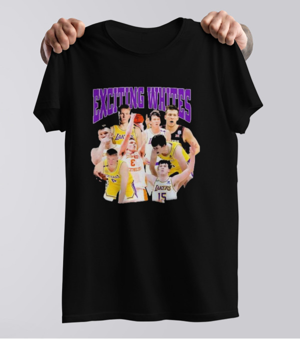 Exciting Whites Dalton Knecht Austin Reaves Lakers Basketball T-Shirt