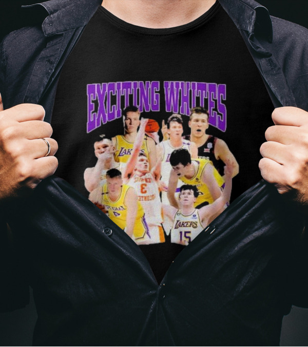 Exciting Whites Dalton Knecht Austin Reaves Lakers Basketball T-Shirt