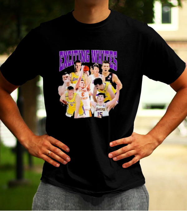 Exciting Whites Dalton Knecht Austin Reaves Lakers Basketball T-Shirt