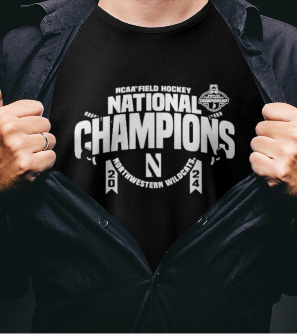 Northwestern Wildcats 2024 NCAA Field Hockey National Champions T-Shirt