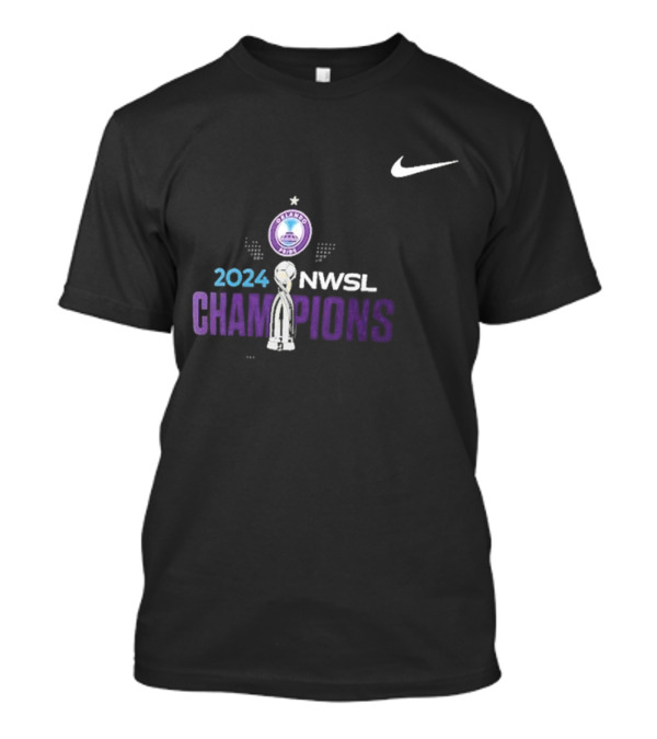 Orlando Pride 2024 NWSL Champions Soccer Trophy T-Shirt