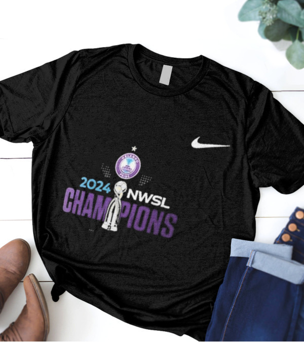 Orlando Pride 2024 NWSL Champions Soccer Trophy T-Shirt