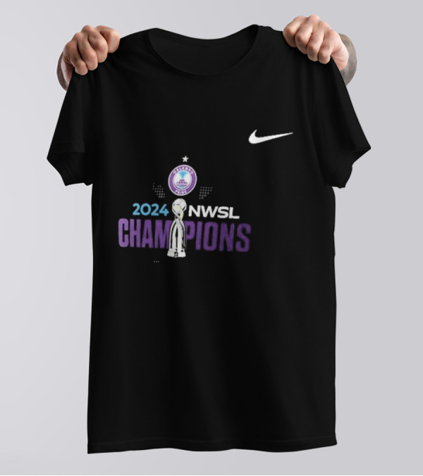 Orlando Pride 2024 NWSL Champions Soccer Trophy T-Shirt