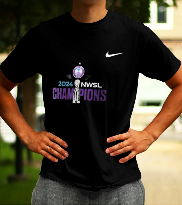 Orlando Pride 2024 NWSL Champions Soccer Trophy T-Shirt