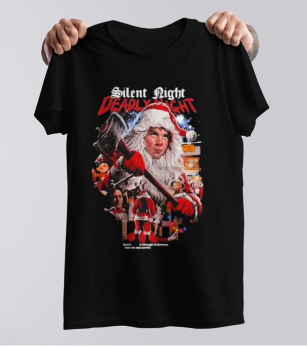 Silent Night Deadly Night Gutter Garbs Christmas Horror Santa Axe T-Shirt
