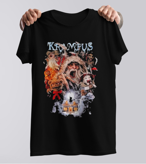 Krampus You Better Watch Out Holiday Horror Icons Christmas Monster Scene T-Shirt