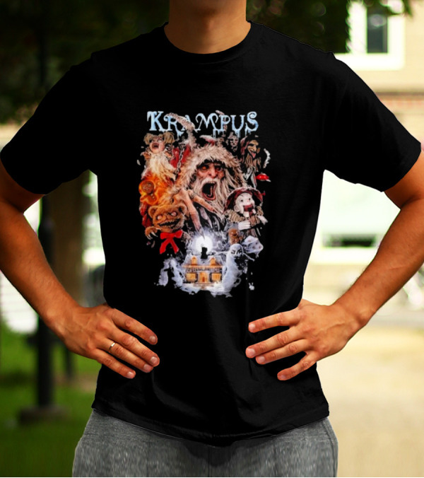 Krampus You Better Watch Out Holiday Horror Icons Christmas Monster Scene T-Shirt