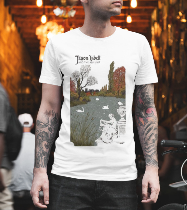Jason Isbell And The 400 Unit November 25 2024 Eventim Apollo London UK Scenic Artwork With Swans T-Shirt