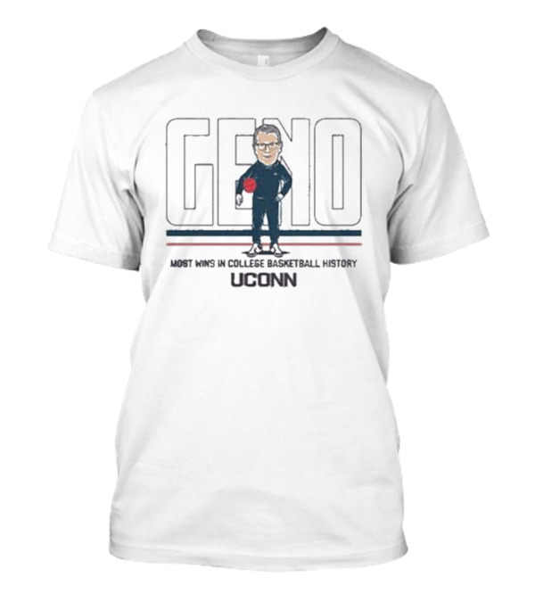 UConn Geno Auriemma Most Wins In College Basketball History T-Shirt