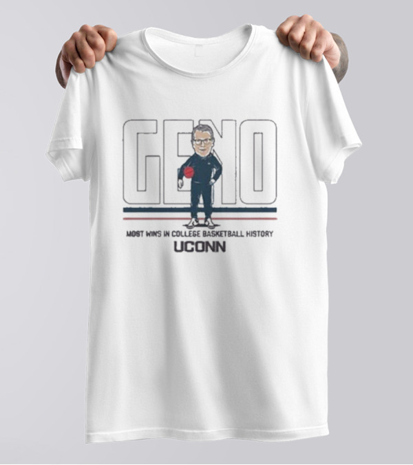 UConn Geno Auriemma Most Wins In College Basketball History T-Shirt