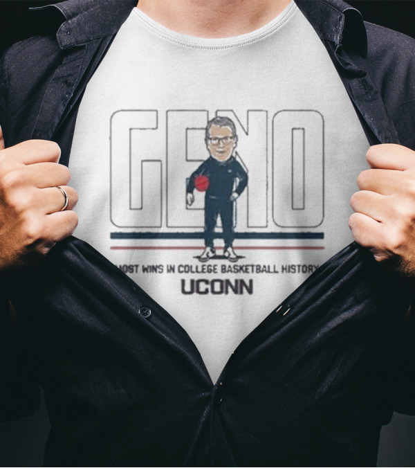 UConn Geno Auriemma Most Wins In College Basketball History T-Shirt