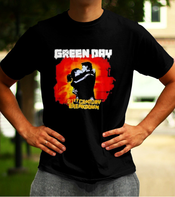 Green Day 21st Century Breakdown Couple Embrace T-Shirt