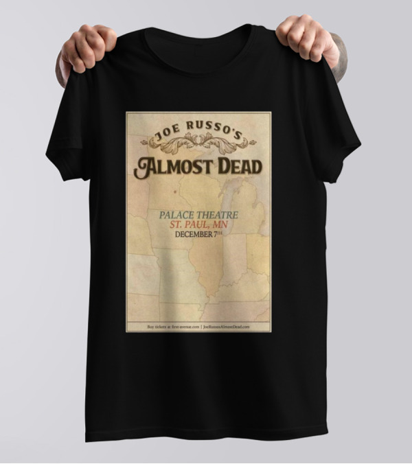 Joe Russo's Almost Dead Palace Theatre St. Paul MN December 7 2024 Tour T-Shirt