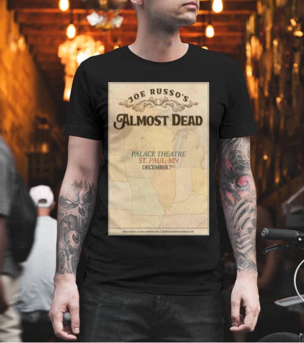 Joe Russo's Almost Dead Palace Theatre St. Paul MN December 7 2024 Tour T-Shirt