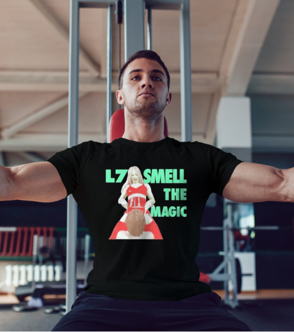 L7 Smell The Magic Band Bold Retro T-Shirt