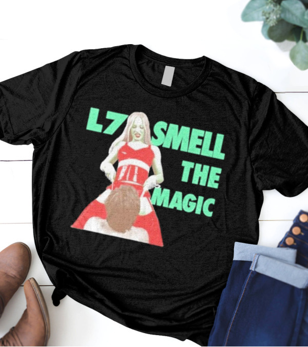 L7 Smell The Magic Band Bold Retro T-Shirt