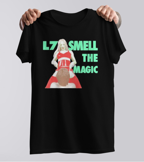 L7 Smell The Magic Band Bold Retro T-Shirt